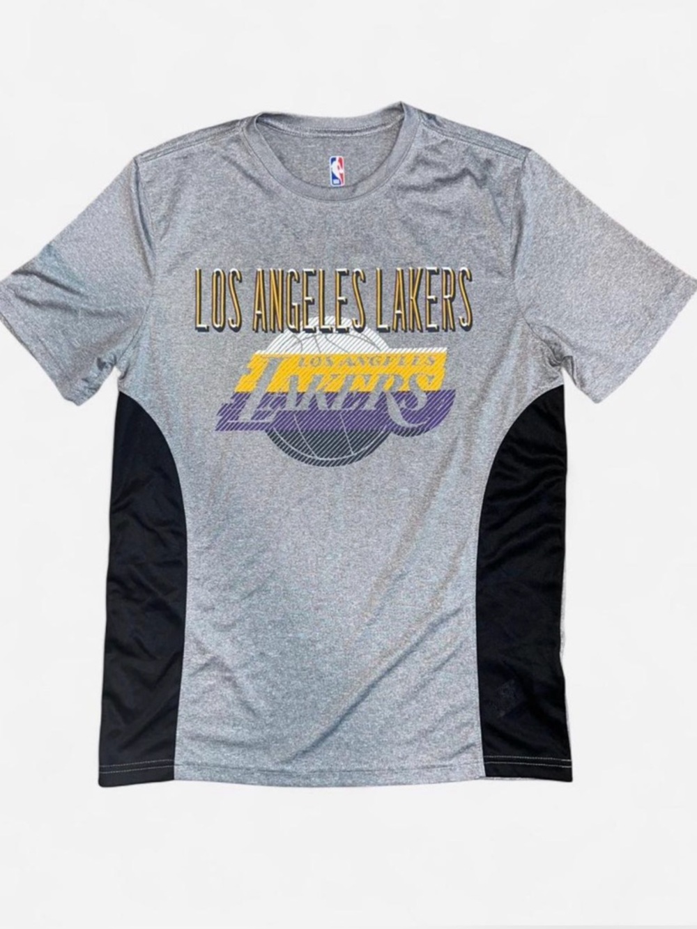 NBA Los Angeles Lakers LeBron James #23 Shirt Grey/Black Sidesweep Tee